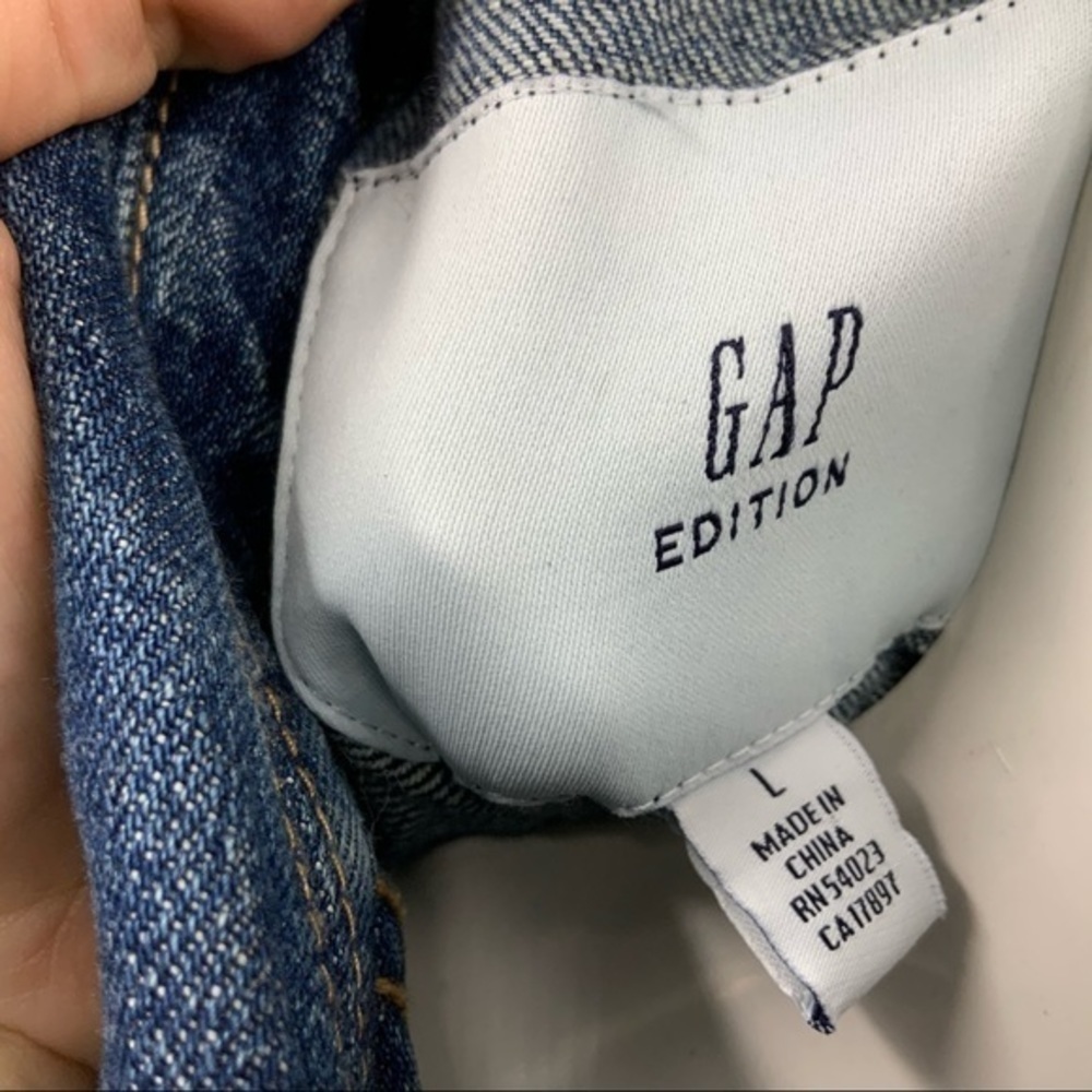 Gap Button Front Denim Jacket Large - image 7